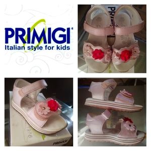 Primigi Italian Leather Floral Sandals Size 8